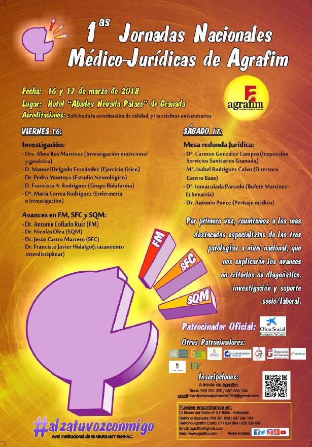 Cartel 1ªJornadasNacionalesMédico-JurídicasAgrafim