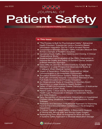 Assessing Organizational Readiness for Just Culture in Health Care